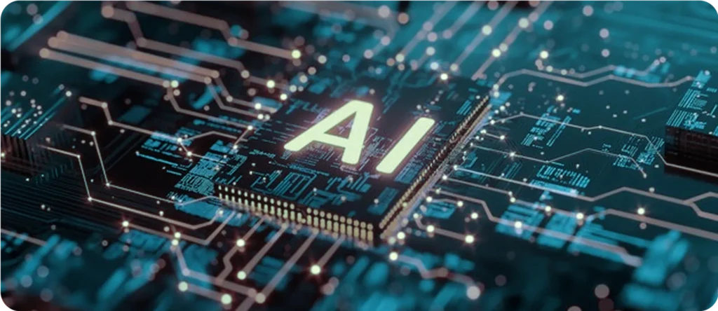 AI microchip illustration representing advanced artificial intelligence systems in high-stakes environments